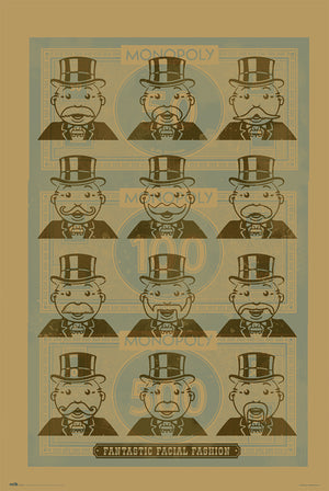 Grupo Erik GPE5417 Monopoly Facial Fashion Poster 61X91,5cm | Yourdecoration.com