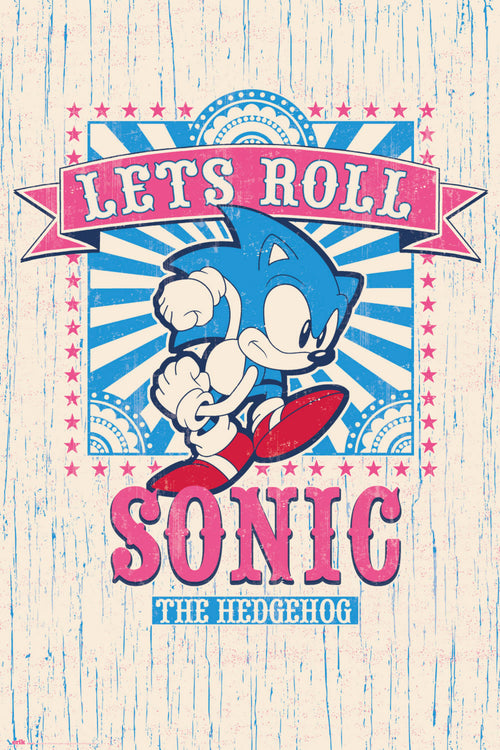 Grupo Erik GPE5490 Sonic Lets Roll Poster 61X91,5cm | Yourdecoration.com