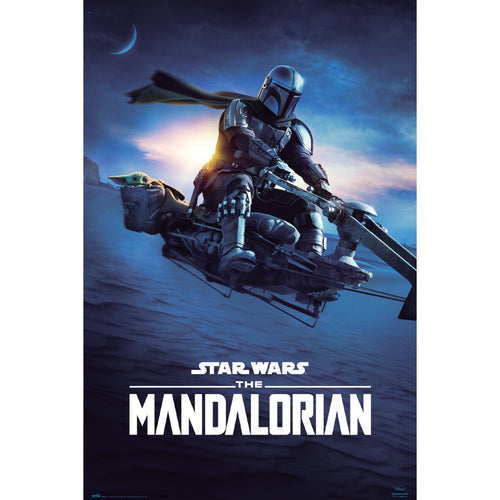 Grupo Erik GPE5497 Star Wars The Mandalorian Speeder Bike 2 Poster 61X91,5cm | Yourdecoration.com