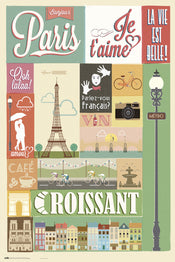 Grupo Erik GPE5543 Paris Collage Poster 61X91,5cm | Yourdecoration.com