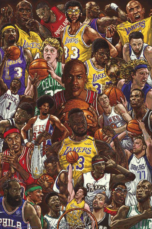 grupo erik gpe5676 basketball superstars poster 61x91.5cm | Yourdecoration.com