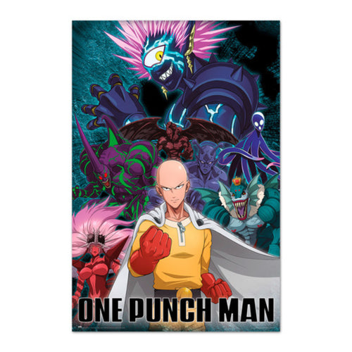 grupo erik gpe5680 one punch man saitama vs villain poster 61x91.5cm | Yourdecoration.com