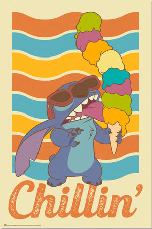 grupo erik gpe5732 stitch chillin affiche poster 61x91 5cm | Yourdecoration.com