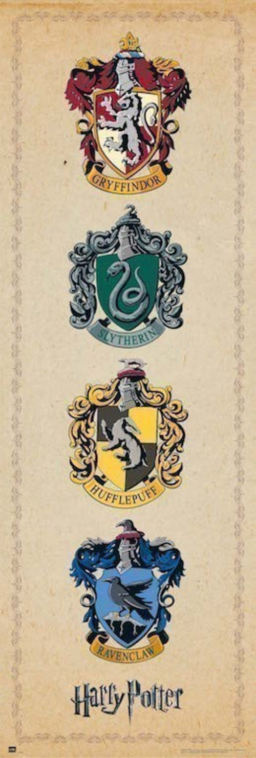 Grupo Erik PPGE8032 Harry Potter House Crests Poster 53X158cm | Yourdecoration.com