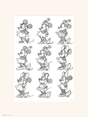 Grupo Erik Disney Minnie Sketch Art Print 30x40cm | Yourdecoration.com