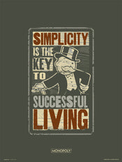 Grupo Erik Monopoly Simplicity Art Print 30x40cm | Yourdecoration.com