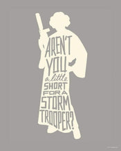 Komar Star Wars Silhouette Quotes Leia Art Print 40x50cm | Yourdecoration.com