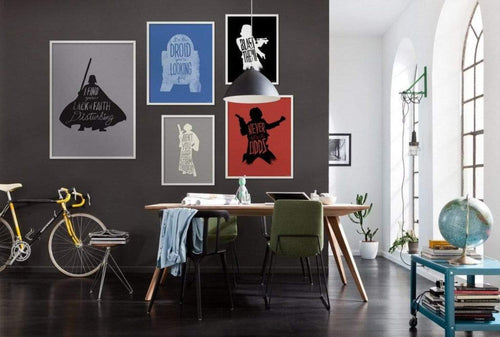 Komar Star Wars Silhouette Quotes Leia Art Print 50x70cm Interieur | Yourdecoration.com