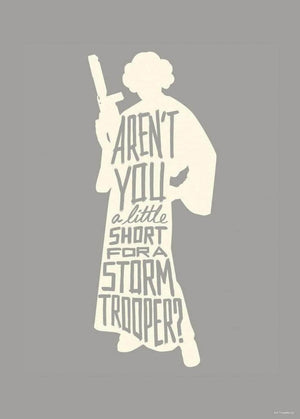 Komar Star Wars Silhouette Quotes Leia Art Print 50x70cm | Yourdecoration.com