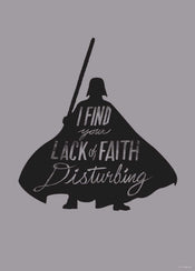 Komar Star Wars Silhouette Quotes Vader Art Print 50x70cm | Yourdecoration.com