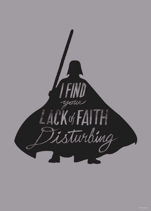 Komar Star Wars Silhouette Quotes Vader Art Print 50x70cm | Yourdecoration.com