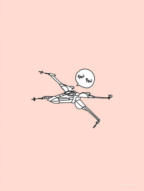 Komar Star Wars Pew Pew Art Print 30x40cm | Yourdecoration.com