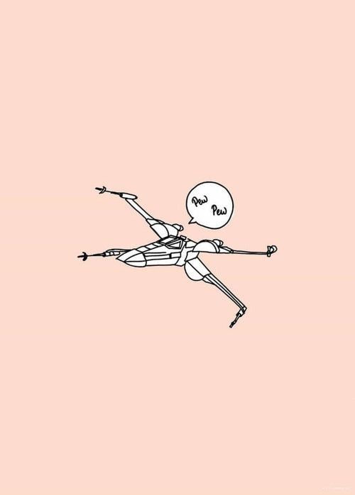 Komar Star Wars Pew Pew Art Print 50x70cm | Yourdecoration.com