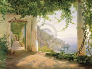 Carl Frederic Aagaard Amalfi Cappuccini Art Print 101x76cm | Yourdecoration.com