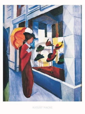 August Macke Hutladen Art Print 60x80cm | Yourdecoration.com