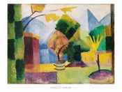 August Macke Garten am Thuner See Art Print 80x60cm | Yourdecoration.com