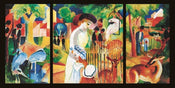 August Macke Zoologischer Garten Art Print 100x50cm | Yourdecoration.com