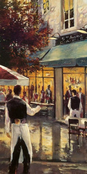 Brent Heighton 5th Ave Cafe Art Print 40x80cm | Yourdecoration.com