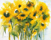 Christa Ohland Sonnenblumenfeld Art Print 12x90cm | Yourdecoration.com