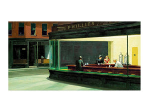 PGM Edward Hopper Nighthawks Art Print 40x30cm | Yourdecoration.com