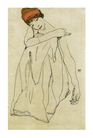 Egon Schiele Sitzende Frau Art Print 50x70cm | Yourdecoration.com