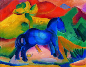 Franz Marc Blaues Pferdchen Art Print 90x70cm | Yourdecoration.com