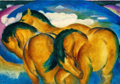 Franz Marc Die kleinen gelben Pferde Art Print 100x70cm | Yourdecoration.com