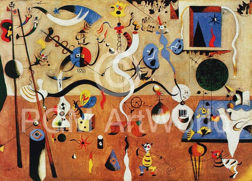 Joan Miro Il carnevale d'Arlecchino Art Print 80x60cm | Yourdecoration.com