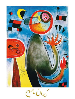 Joan Miro Les echelles en roue Art Print 60x80cm | Yourdecoration.com