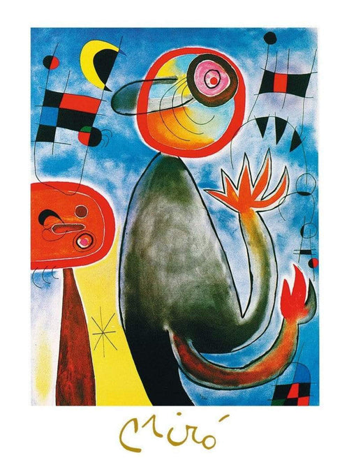 Joan Miro Les echelles en roue Art Print 60x80cm | Yourdecoration.com