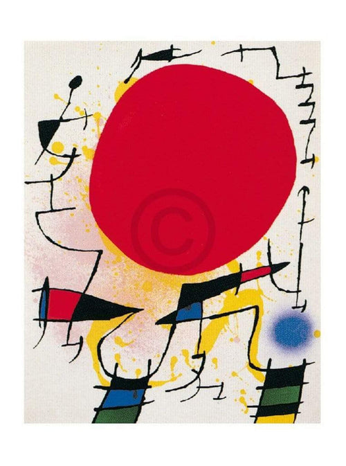 Joan Miro Le soleil rouge Art Print 40x50cm | Yourdecoration.com