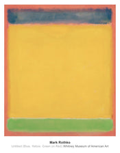 Mark Rothko Untitled Blue, Yellow, Green, Red Art Print 71x91cm | Yourdecoration.com