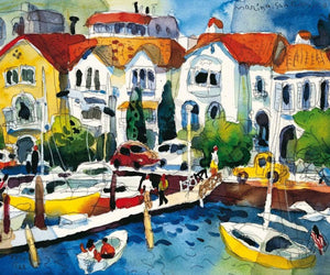 Michael Leu Marina, San Francisco Art Print 60x50cm | Yourdecoration.com