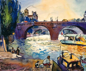 Michael Leu Evening by the Seine Art Print 60x50cm | Yourdecoration.com