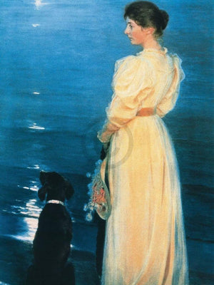 Peter Severin KrÃ¸yer Summer evening at Skagen Art Print 60x80cm | Yourdecoration.com