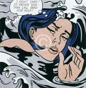 Roy Lichtenstein Drowning Girl small Art Print 28x35.5cm | Yourdecoration.com