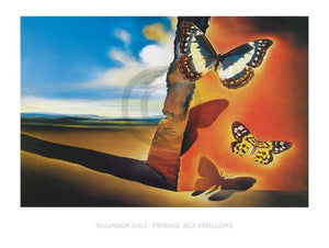 Salvador Dali Paysage aux Papillons Art Print 80x60cm | Yourdecoration.com