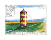 Sabine Gerke Der Leuchtturm von Pilsum Art Print 30x24cm | Yourdecoration.com