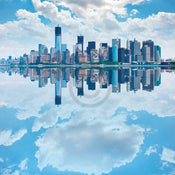 Shutterstock Lower Manhatten Skyline Art Print 70x70cm | Yourdecoration.com