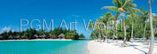 Shutterstock Beautiful beach on Bora Bora Art Print 95x33cm | Yourdecoration.com