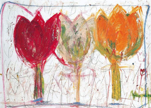 Ursula Meyer Petersen 3 Tulips Art Print 70x50cm | Yourdecoration.com