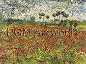 Vincent Van Gogh Field of Poppies Art Print 80x60cm | Yourdecoration.com