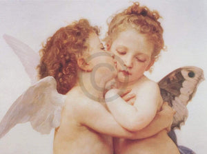 William Bouguereau The first Kiss Art Print 80x60cm | Yourdecoration.com