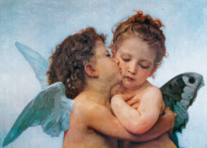 William Bouguereau First Kiss Art Print 70x50cm | Yourdecoration.com