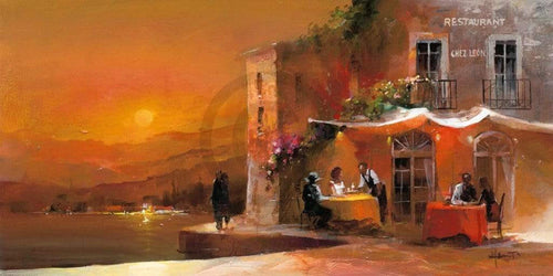 Willem Haenraets Dinner for two II Art Print 100x50cm | Yourdecoration.com