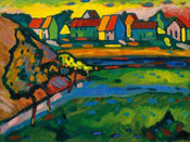 Wassily Kandinsky Bayrisches Dorf mit Feld Art Print 80x60cm | Yourdecoration.com