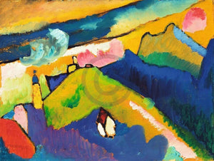 Wassily Kandinsky Murnau, Berglandschaft Art Print 80x60cm | Yourdecoration.com