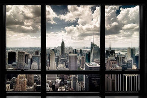 Pyramid New York Window Poster 91,5x61cm | Yourdecoration.com