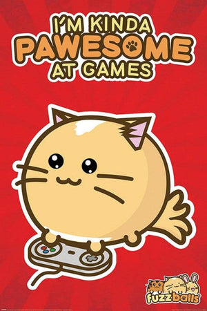 Pyramid Fuzzballs Pawsome Gamer Poster 61x91,5cm | Yourdecoration.com