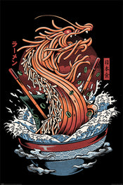 Pyramid PP34788 Ilustrata Dragon Ramen Poster 61X91 5cm | Yourdecoration.com